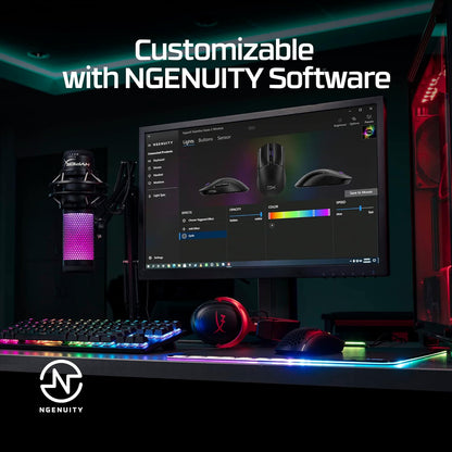HyperX Pulsefire Haste 2 Wireless Gaming Mouse Ultra Lightweight, 61g, 100 Hour Battery Life, 2.4Ghz Wireless, Up to 26000 DPI