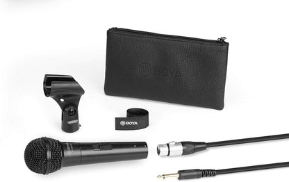BOYA BY-BM58 Dynamic Wired Handheld Microphone | Cardioid XLR Mic for Live Performance | Podcasting & Public Speaking