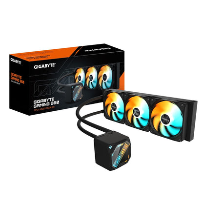 GIGABYTE GAMING 360 360mm AIO Liquid CPU Cooler | 403×120×35 mm Radiator | 3×120mm ARGB Fans (500-2200 RPM) | 4500 RPM Pump | Supports LGA1851/1700/1200 & AM5/AM4