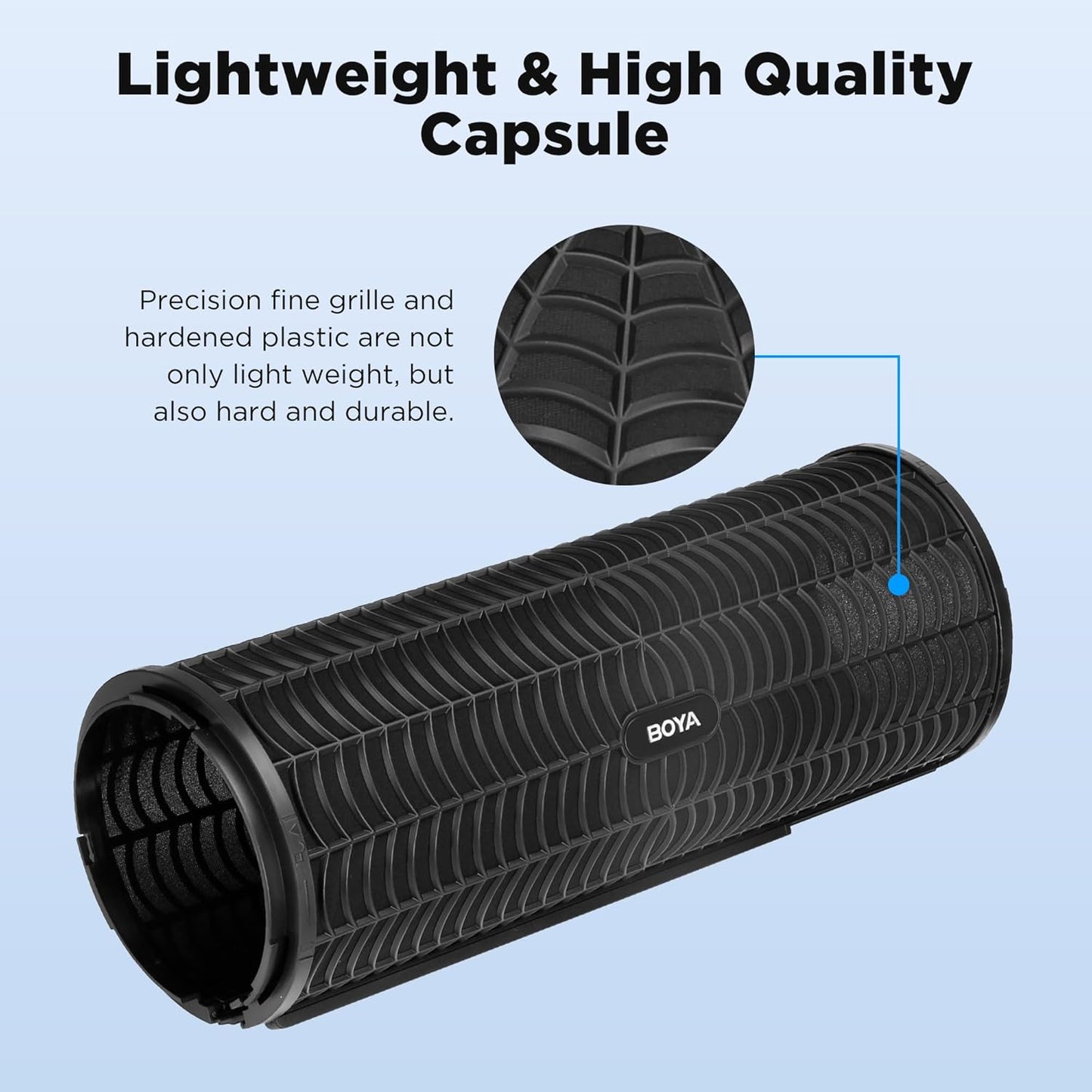 BOYA BY-WS1000 Professional Microphone Windshield | High-Density Furry Cover for Outdoor Recording & Wind Noise Reduction