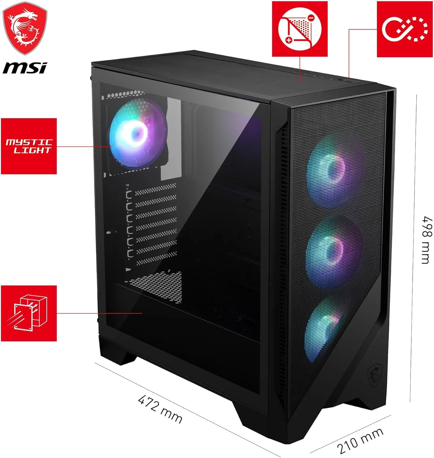 MSI | MAG FORGE 320R AIRFLOW | PC case | Medium Tower