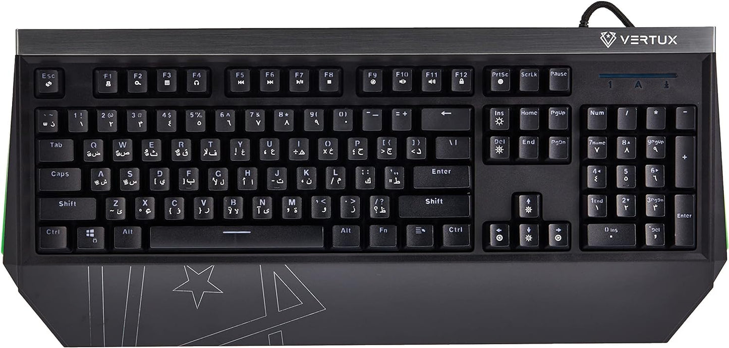 Vertux Tantalum Precision Pro Mechanical Gaming Keyboard – Outemu Blue Switches, RGB Backlighting, 50 Million Keystrokes