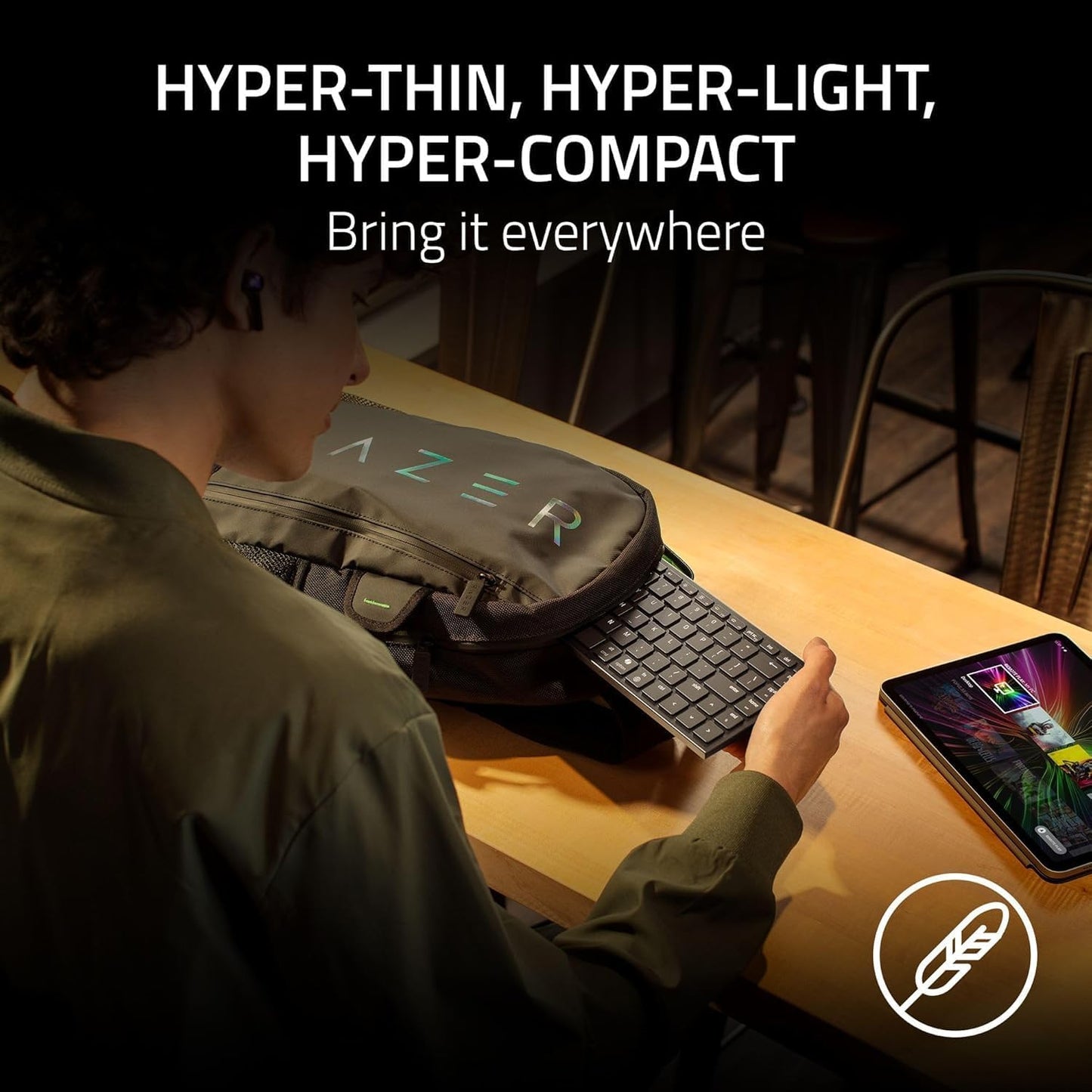 Razer Joro Ultra-Thin Wireless Gaming Keyboard | 75% Layout | Low-Profile Scissor Switches | RGB | Bluetooth + USB-C
