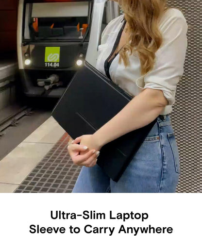 MOFT Laptop Carry Sleeve | 2-in-1 Laptop Bag & Stand for 16" MacBook Air/Pro & Dell/HP/Lenovo/Asus | Stylish Slim Computer Sleeve Bag with Expandable Storage for Computer Accessories