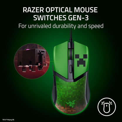 Razer Cobra Wired Gaming Mouse – 58g Lightweight, 8,500 DPI Optical Sensor, Gen-3 Optical Switches, Chroma RGB Underglow, Speedflex Cable