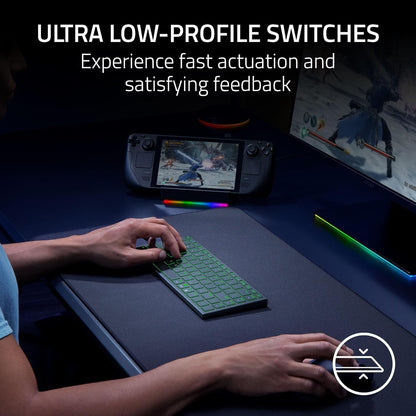 Razer Joro Ultra-Thin Wireless Gaming Keyboard | 75% Layout | Low-Profile Scissor Switches | RGB | Bluetooth + USB-C