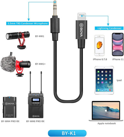 BOYA BY‑WM8 Pro-K2 UHF Dual-Channel Wireless Microphone System | 48‑Channel Receiver | Handheld + Lavalier | LCD | Headphone Jack