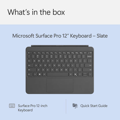 Microsoft Surface Pro Keyboard for Surface Pro 12" Device | Keyboard Only | Alcantara Material | Slate