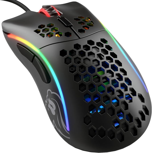 Glorious Model D- (Minus) Wired Gaming Mouse | 61g Superlight Honeycomb Design | RGB | Ergonomic | Pixart 3360 Sensor | Omron Switches | PTFE Feet | 6 Buttons