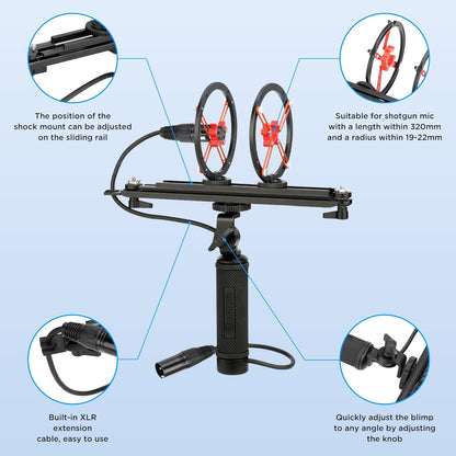 BOYA BY-WS1000 Professional Microphone Windshield | High-Density Furry Cover for Outdoor Recording & Wind Noise Reduction