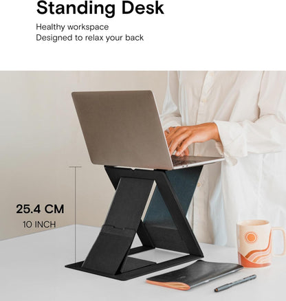 MOFT Folding Laptop Stand Lap Desk | Portable & Mini Computer Stand Laptop Desk for Travel and Home Office | Ergonomic Design with Adjustable Viewing Angles | Lightweight Computer Cooling Riser