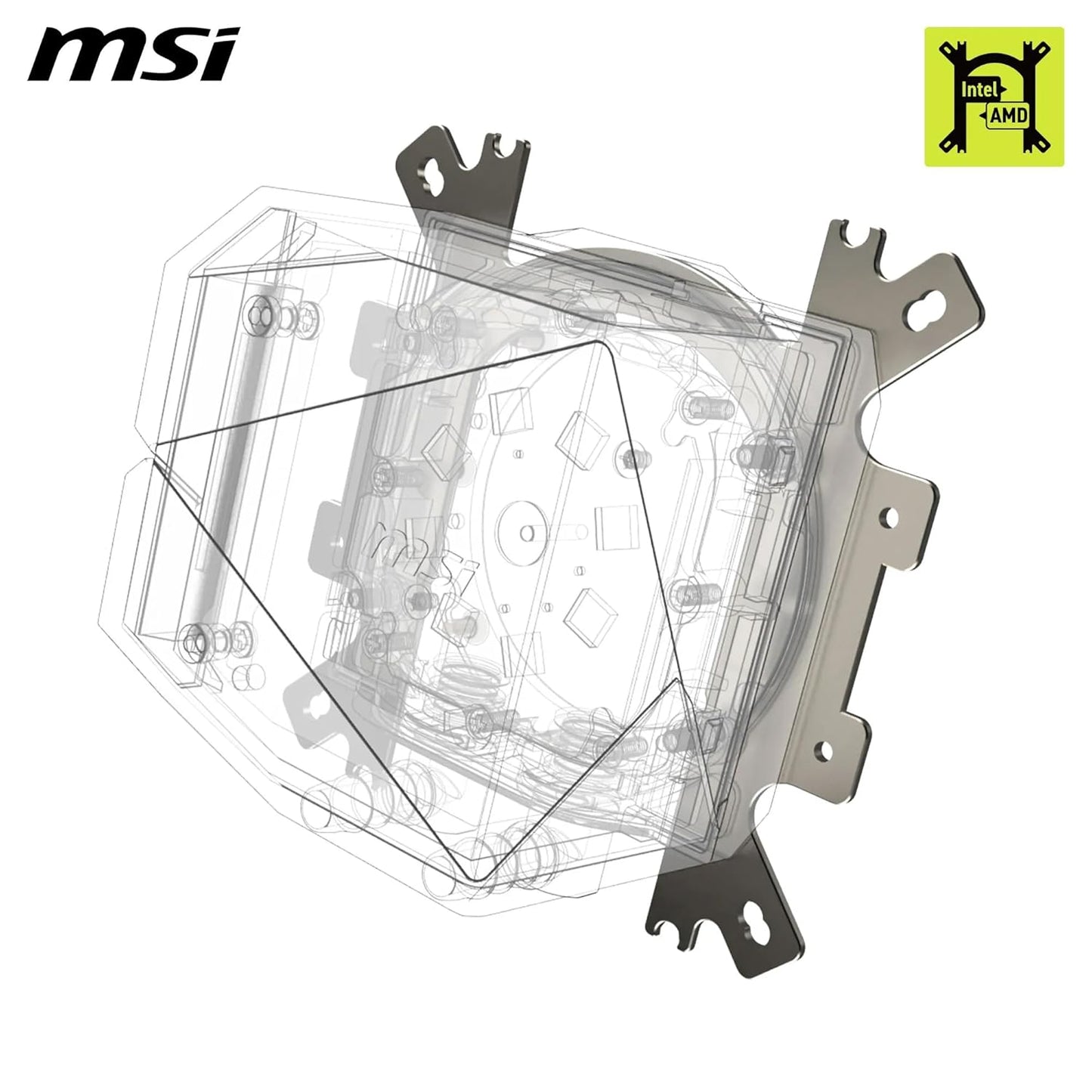 MSI MAG CORELIQUID I360 AIO CPU Liquid Cooler | Enlarged Copper Cold Plate | ARGB Blockhead & LDB Fans | Dual-Chamber Water Block | Split-Flow Radiator | Mystic Light Supported | Intel & AMD Compatible