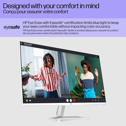 HP Series 5 27" FHD White Monitor | 527sw (94F46AS) | IPS Panel | 100Hz | 99% sRGB | HDMI & VGA | Eye Ease | Tilt Stand