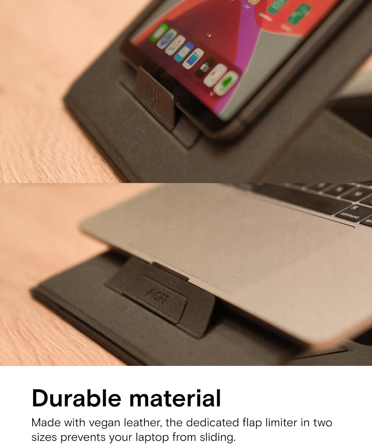 MOFT Folding Laptop Stand Lap Desk | Portable & Mini Computer Stand Laptop Desk for Travel and Home Office | Ergonomic Design with Adjustable Viewing Angles | Lightweight Computer Cooling Riser