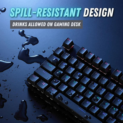 RAPOO VPRO V500 RGB WIRED GAMING KEYBOARD MECHANICAL BACKLIT ERGONOMIC DESIGN ARABIC/ENGLISH