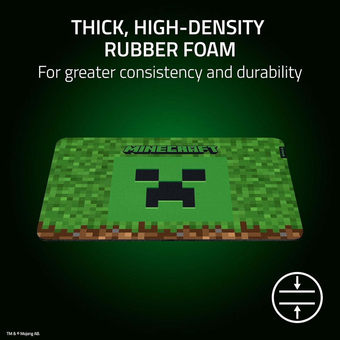 Razer Gigantus V2 Medium Gaming Mouse Pad - Minecraft Edition - Soft Surface for Precision and Contro