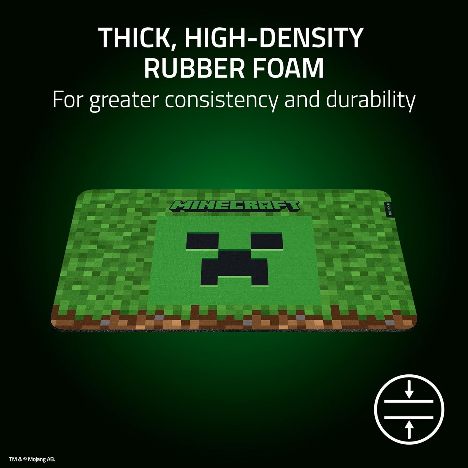 Razer Gigantus V2 Medium Gaming Mouse Pad - Minecraft Edition - Soft Surface for Precision and Contro