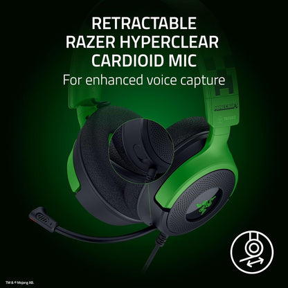 Razer Kraken V4 X Wired Gaming Headset – 40mm TriForce Drivers, 7.1 Surround Sound, HyperClear Cardioid Mic, Chroma RGB, USB-C & USB-A Compatible