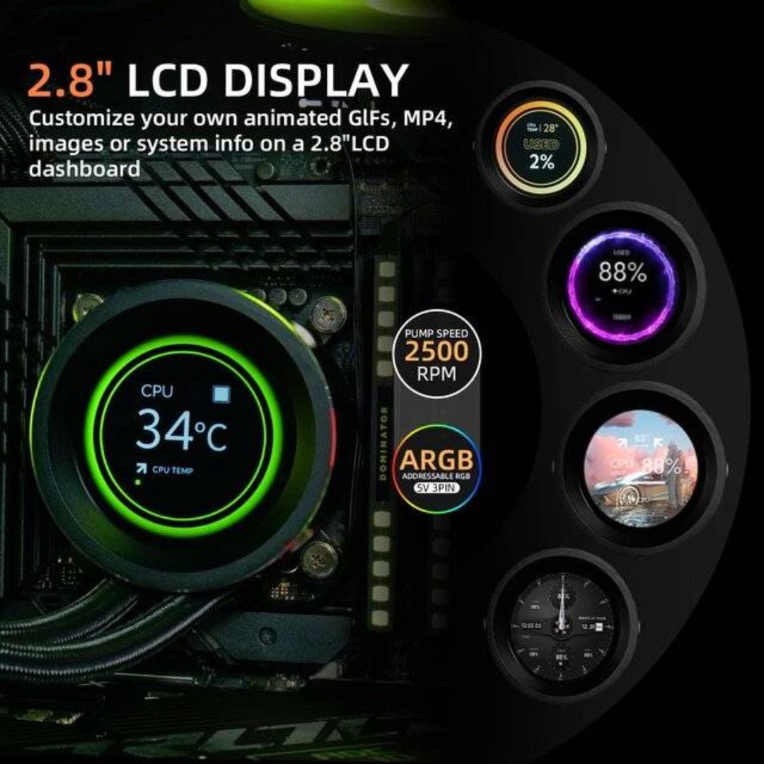 SAMA SM360 PRO ARGB Liquid CPU Cooler | White