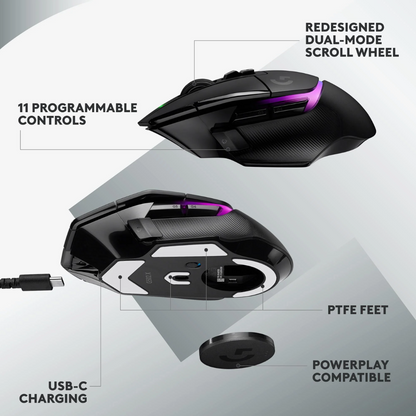 Logitech G502 X PLUS Lightspeed Wireless Optical Mouse Black