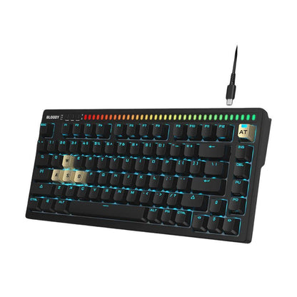 Bloody AT75 Alpha-Optical Switch 75% Gaming Keyboard | Adjustable Actuation | RGB | PBT/Magnesium Keycaps