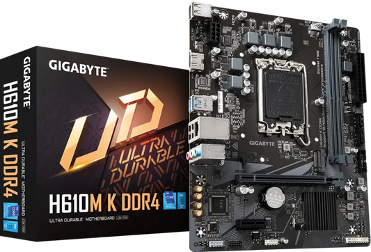 GIGABYTE H610M-K DDR4 Motherboard | Intel H610 Chipset | LGA1700 | DDR4 Support | PCIe 4.0 | M.2 SSD | USB 3.2 Gen1 | SATA 6Gb/s | Micro-ATX