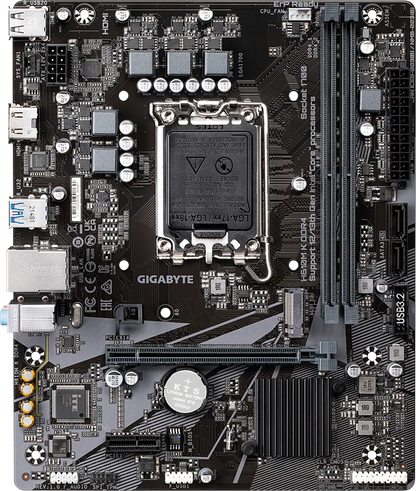 GIGABYTE H610M-K DDR4 Motherboard | Intel H610 Chipset | LGA1700 | DDR4 Support | PCIe 4.0 | M.2 SSD | USB 3.2 Gen1 | SATA 6Gb/s | Micro-ATX