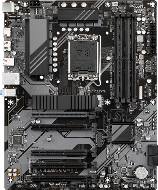 GIGABYTE B760 DS3H mATX Motherboard | Intel LGA1700 | DDR5 | PCIe 4.0 | Dual M.2 | USB-C | 2.5GbE LAN | EZ-Latch | Smart Fan 6