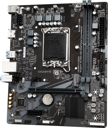 GIGABYTE H610M-K DDR4 Motherboard | Intel H610 Chipset | LGA1700 | DDR4 Support | PCIe 4.0 | M.2 SSD | USB 3.2 Gen1 | SATA 6Gb/s | Micro-ATX