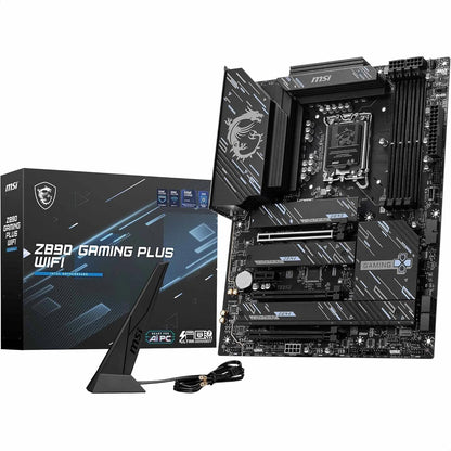 MSI Z890 GAMING PLUS WIFI Motherboard | ATX | Supports Intel Core Ultra Processors (Series 2) | LGA 1851 | DDR5 Memory Boost 9200+MT/s OC | 1 x PCIe 5.0 x16 | 1 x M.2 Gen5 | Intel Killer 5G LAN | Wi-Fi 7