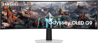 Samsung Odyssey OLED G9 49" Curved Ultrawide Gaming Monitor – 1440p, HDR, 240Hz (No Built-in Speakers)