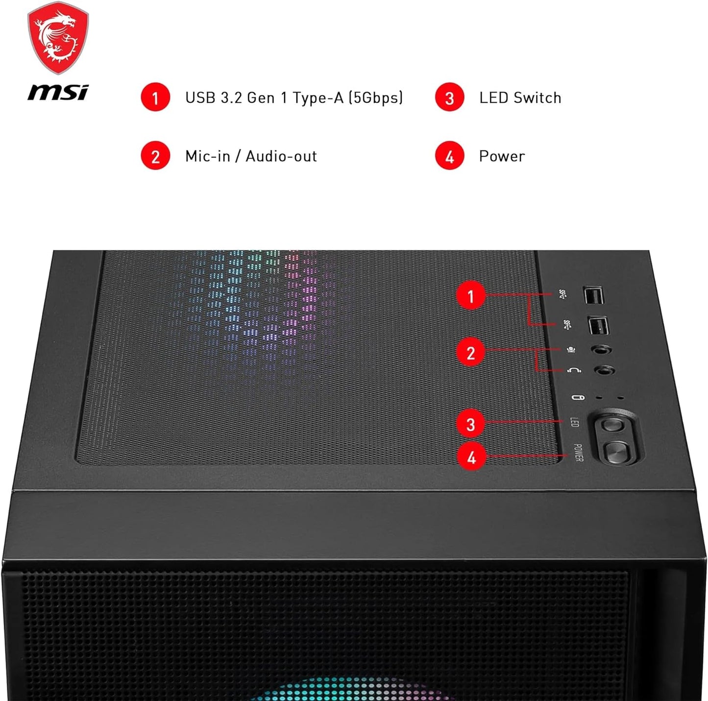 MSI | MAG FORGE 320R AIRFLOW | PC case | Medium Tower
