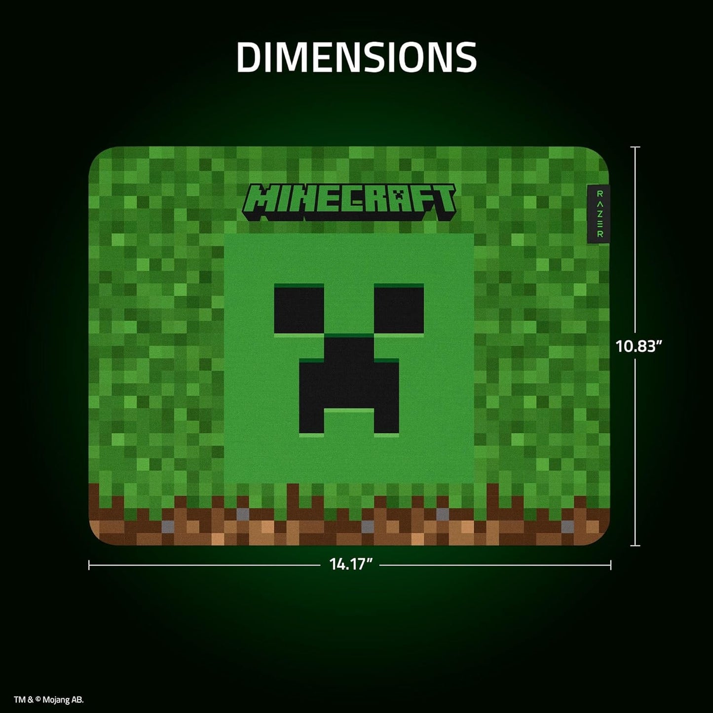 Razer Gigantus V2 Medium Gaming Mouse Pad - Minecraft Edition - Soft Surface for Precision and Contro
