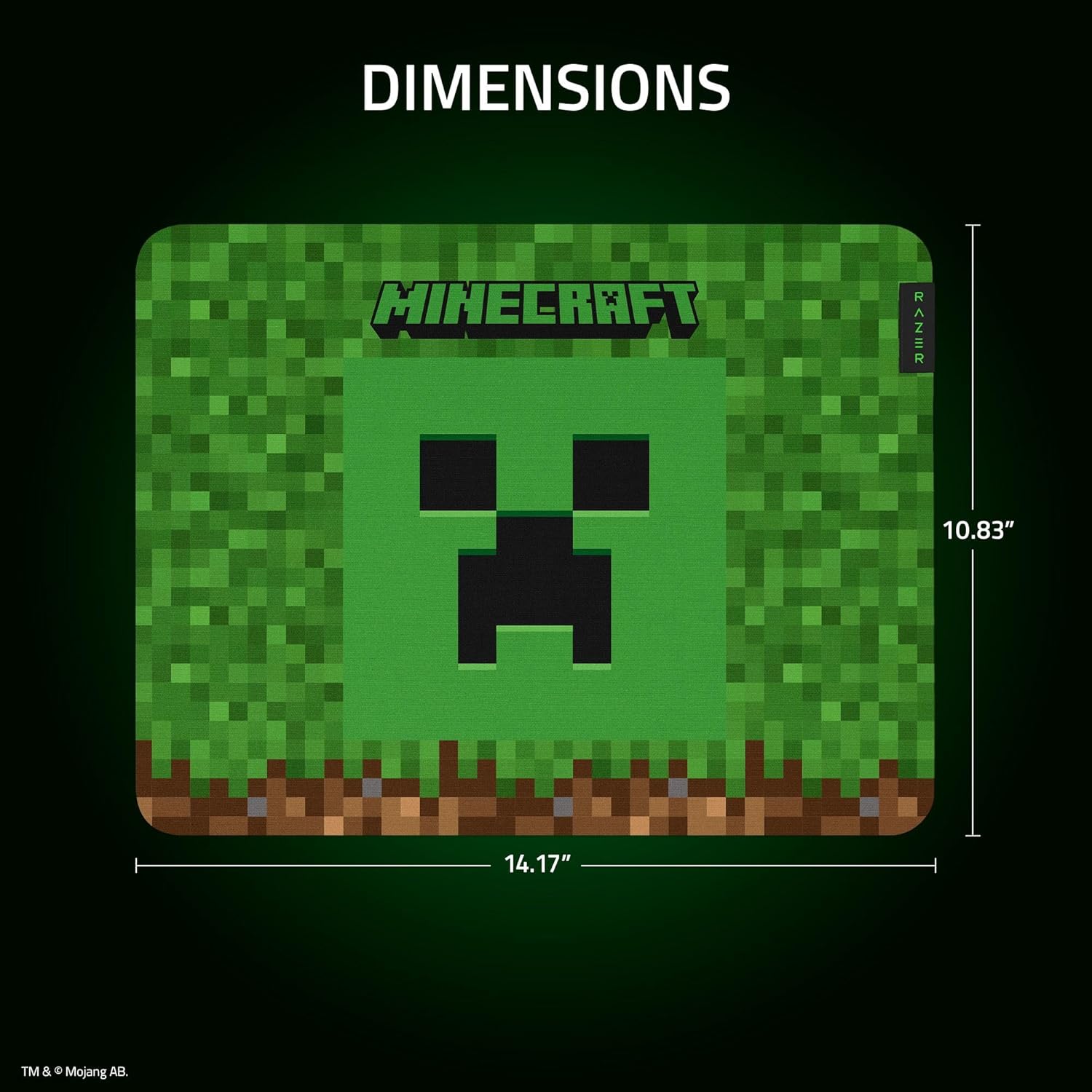 Razer Gigantus V2 Medium Gaming Mouse Pad - Minecraft Edition - Soft Surface for Precision and Contro