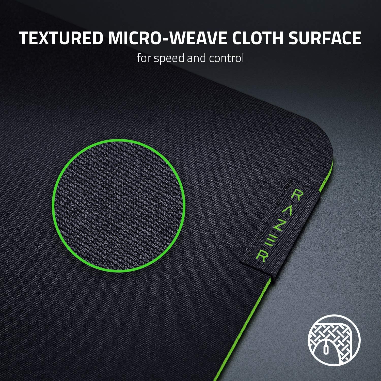 Razer Gigantus V2 - Soft Gaming Mouse Mat for Speed and Control (Non-Slip Rubber, Textured Micro-Weave Cloth) Black