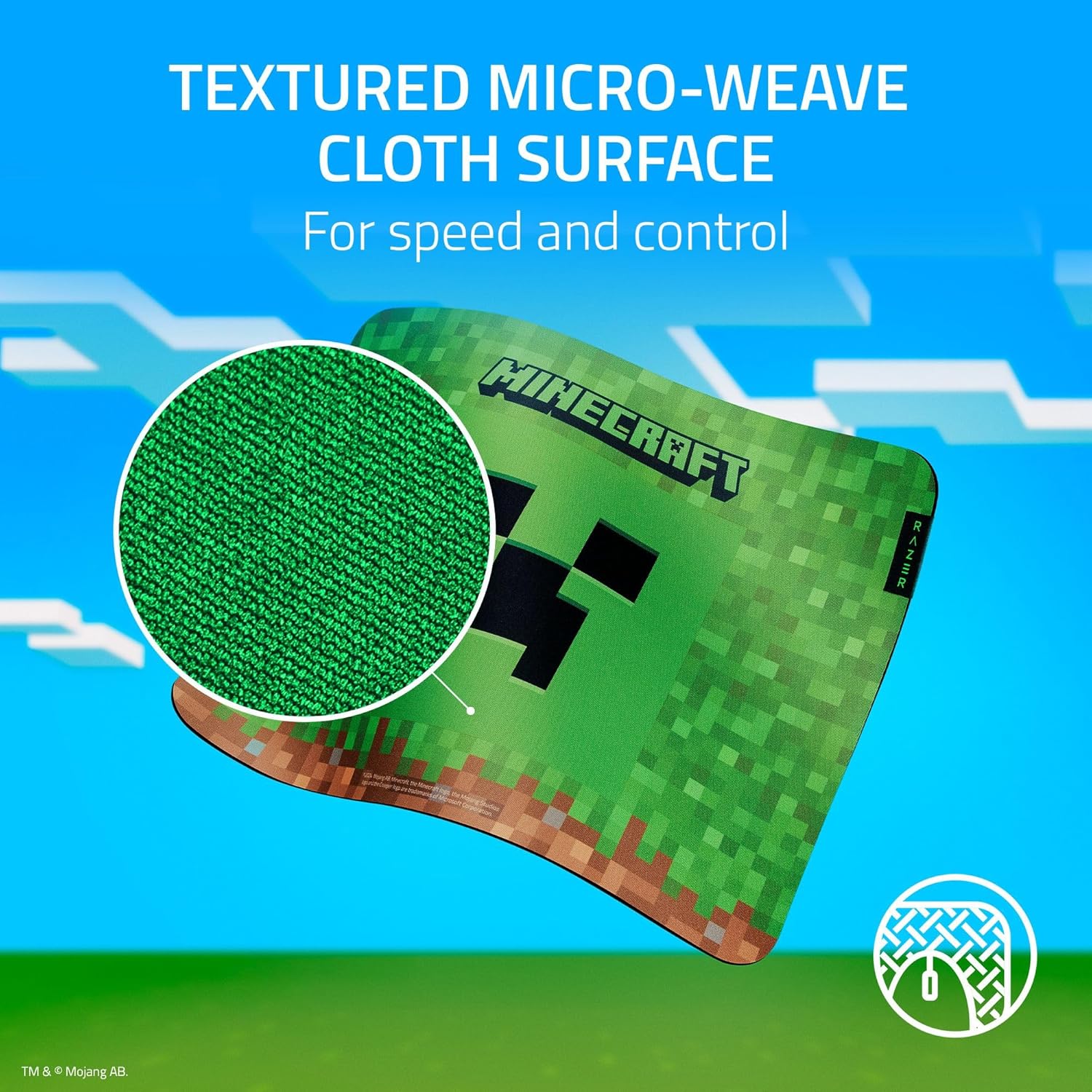 Razer Gigantus V2 Medium Gaming Mouse Pad - Minecraft Edition - Soft Surface for Precision and Contro