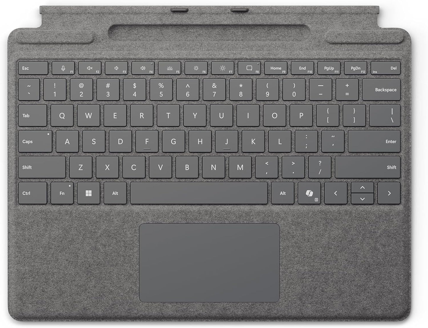 Microsoft Surface Pro Keyboard with Slim Pen Storage | 13" Platinum | English/Arabic | for Surface Pro 11 / Pro 9 / Pro 8
