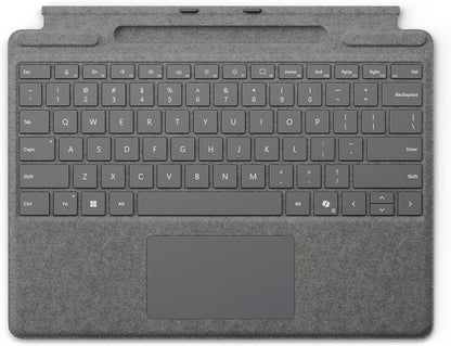 Microsoft Surface Pro Keyboard with Slim Pen Storage | 13" Platinum | English/Arabic | for Surface Pro 11 / Pro 9 / Pro 8