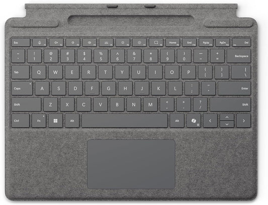 Microsoft Surface Pro Keyboard with Slim Pen Storage | 13" Platinum | English/Arabic | for Surface Pro 11 / Pro 9 / Pro 8