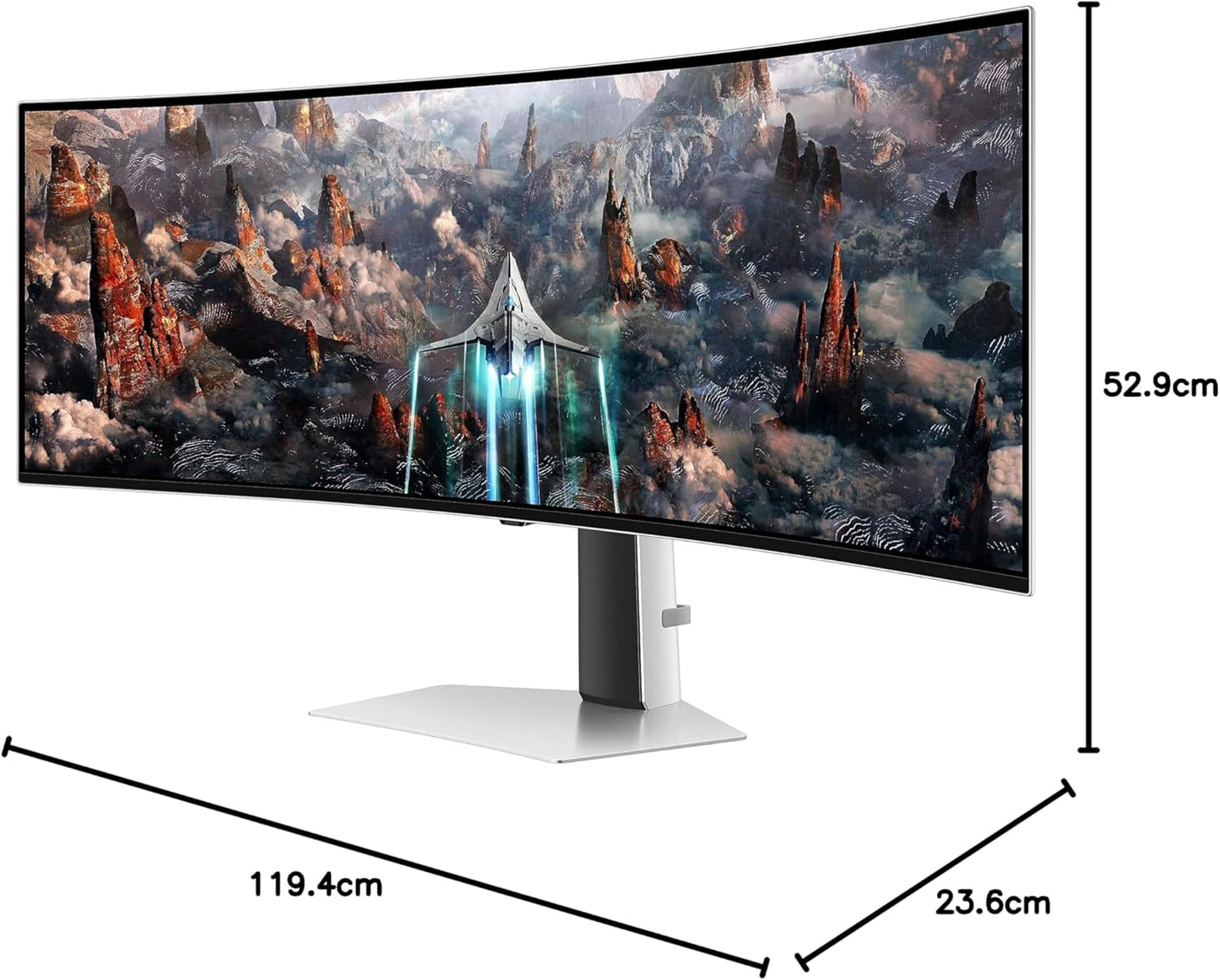 Samsung Odyssey OLED G9 49" Curved Ultrawide Gaming Monitor – 1440p, HDR, 240Hz (No Built-in Speakers)
