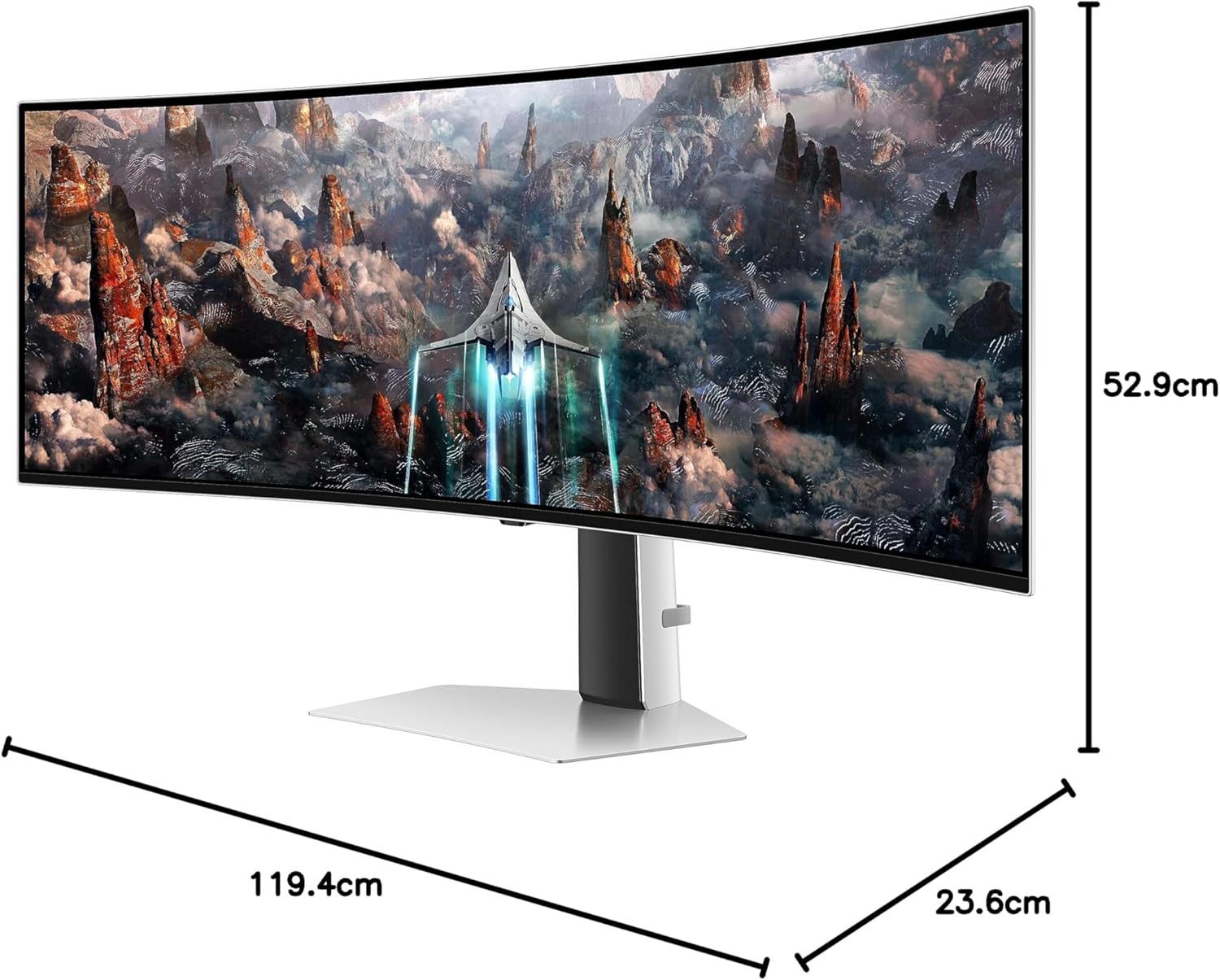 Samsung Odyssey OLED G9 49" Curved Ultrawide Gaming Monitor – 1440p, HDR, 240Hz (No Built-in Speakers)