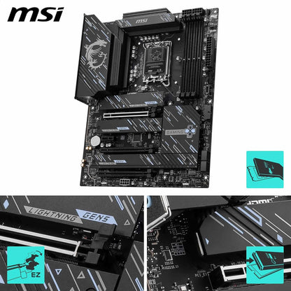 MSI Z890 GAMING PLUS WIFI Motherboard | ATX | Supports Intel Core Ultra Processors (Series 2) | LGA 1851 | DDR5 Memory Boost 9200+MT/s OC | 1 x PCIe 5.0 x16 | 1 x M.2 Gen5 | Intel Killer 5G LAN | Wi-Fi 7