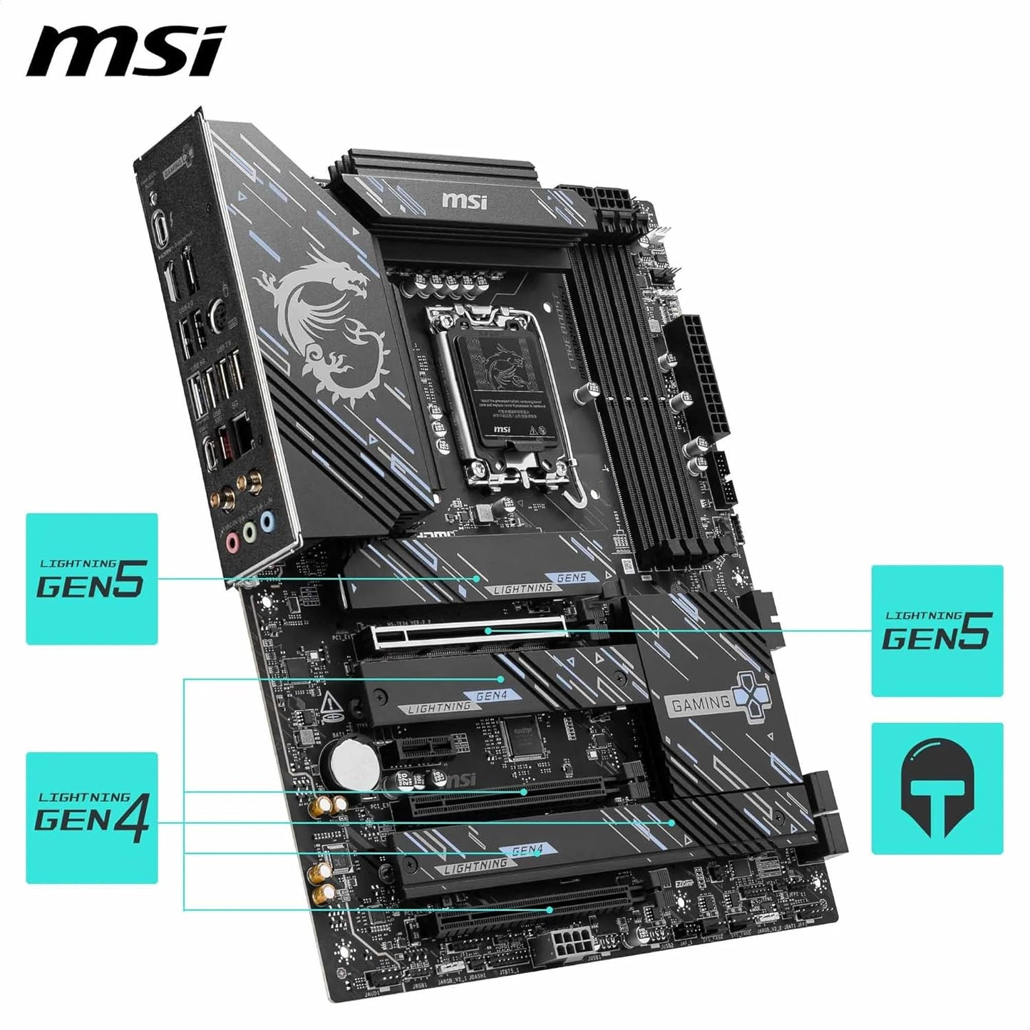 MSI Z890 GAMING PLUS WIFI Motherboard | ATX | Supports Intel Core Ultra Processors (Series 2) | LGA 1851 | DDR5 Memory Boost 9200+MT/s OC | 1 x PCIe 5.0 x16 | 1 x M.2 Gen5 | Intel Killer 5G LAN | Wi-Fi 7
