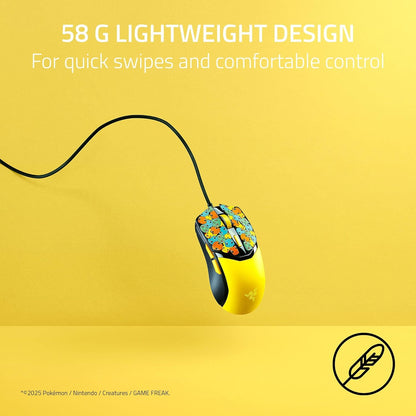 Razer Cobra Wired Gaming Mouse – 58 g , Gen-3 Optical Switches , Chroma RGB Underglow, 8500 DPI , Speedflex Cable - Pokémon Edition