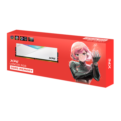 XPG Lancer RGB DDR5 6400MHz 32GB CL32 UDIMM 288-Pins Desktop SDRAM DDR5 Single Channel RAM
