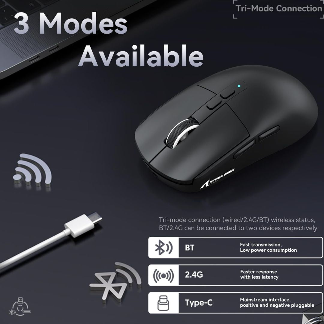ATTACK SHARK X6 Wireless Gaming Mouse | Black