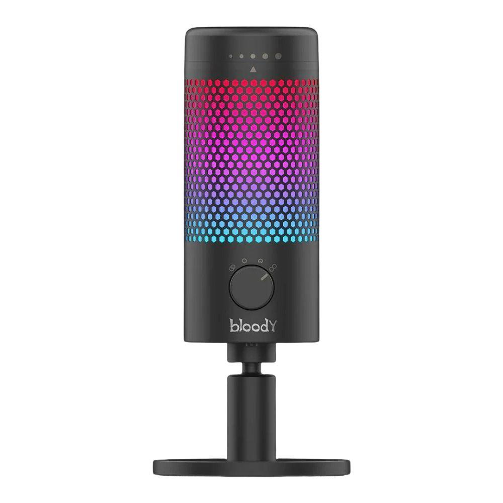 Bloody GM50 Pro USB Streaming Microphone | 4 Polar Patterns | RGB Lighting | Tap-to-Mute | High-Fidelity Sound for PC | Mac & Consoles