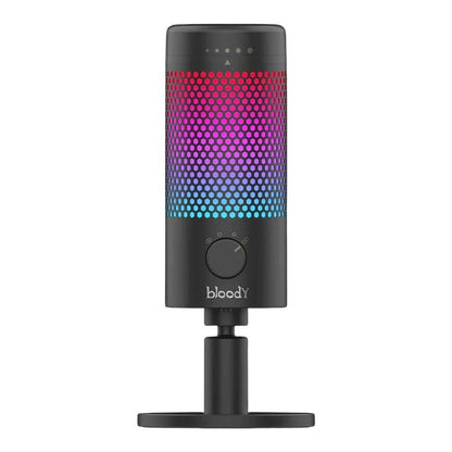 Bloody GM50 Pro USB Streaming Microphone | 4 Polar Patterns | RGB Lighting | Tap-to-Mute | High-Fidelity Sound for PC | Mac & Consoles