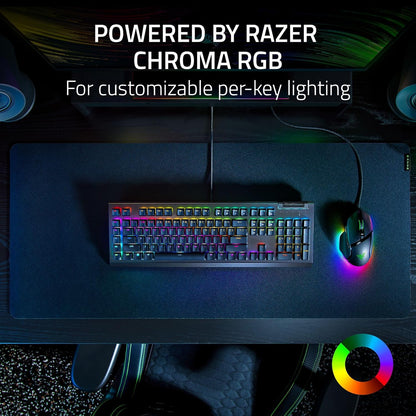 Razer BlackWidow V4 X - Fortnite Edition Mechanical Gaming Keyboard with RGB (Yellow Switches, 6 Custom Macro Keys, Doubleshot ABS Keycaps) QWERTY US Keyboard