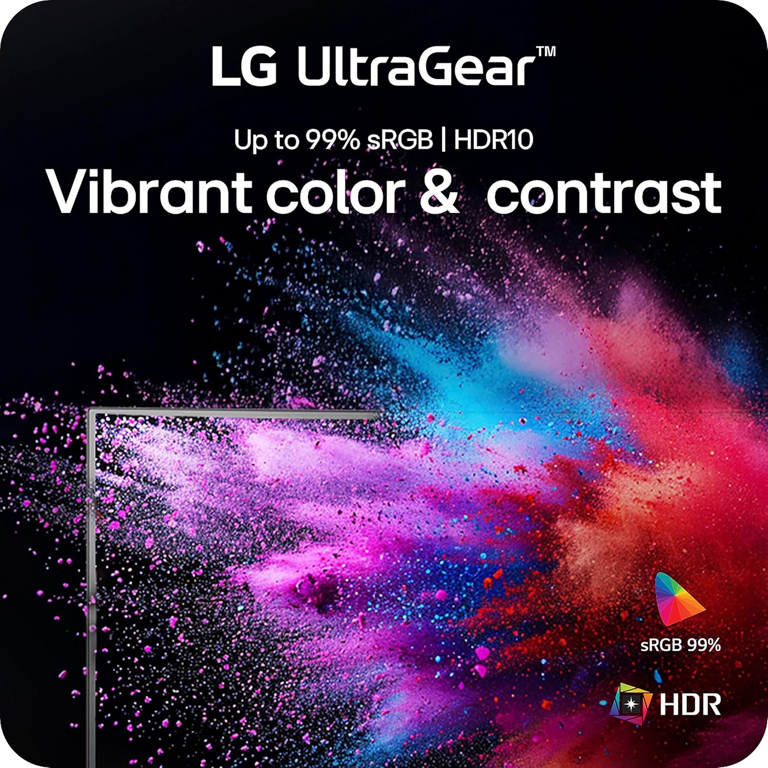 LG UltraGear 24G411A-B 24″ Gaming Monitor – FHD IPS 144Hz (Overclock), 1ms MBR, NVIDIA G-SYNC® Compatible & AMD FreeSync™, HDR10, HDMI & DisplayPort